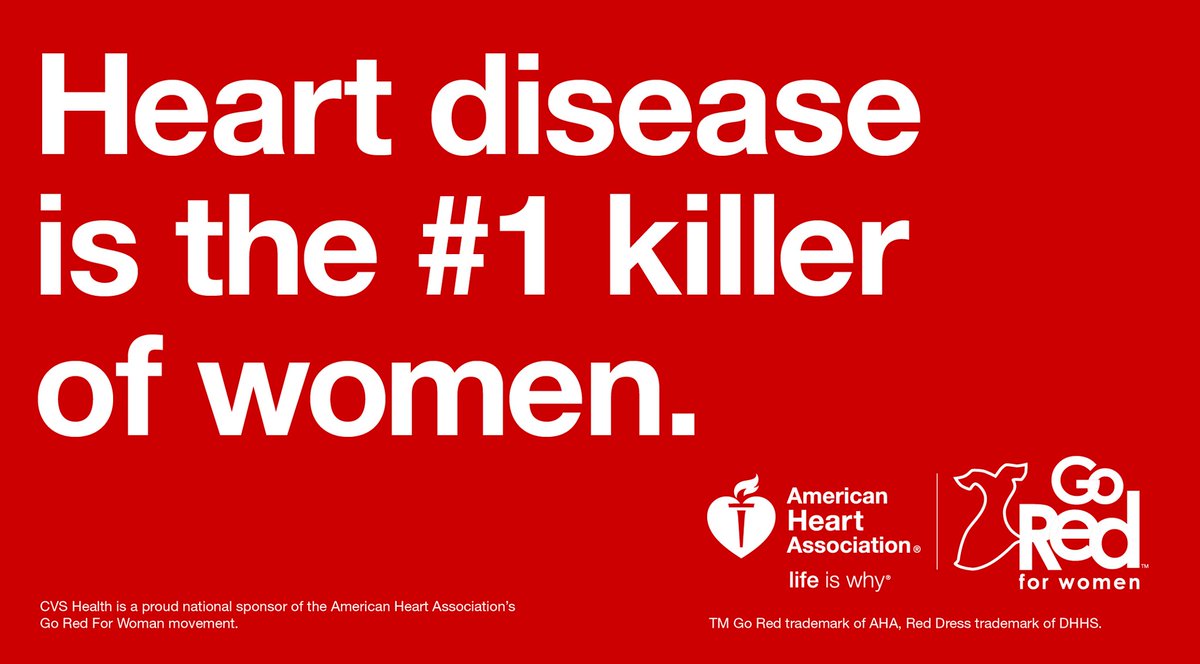 .<a href="/CVSHealth/">CVS Health</a> announces support of women’s #hearthealth with $10M commitment to <a href="/GoRedForWomen/">GoRedforWomen</a> cvs.co/2kgCAWL  #GoRedforWomen