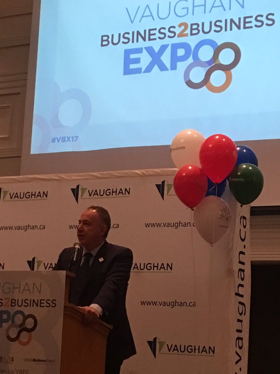 BrianShifman's tweet photo. Great crowd out early for @City_of_Vaughan Business Expo. Thx for the shout out for @VaughanChamber. Let's do some business! #vbx17 https://t.co/QahqNuqrlU
