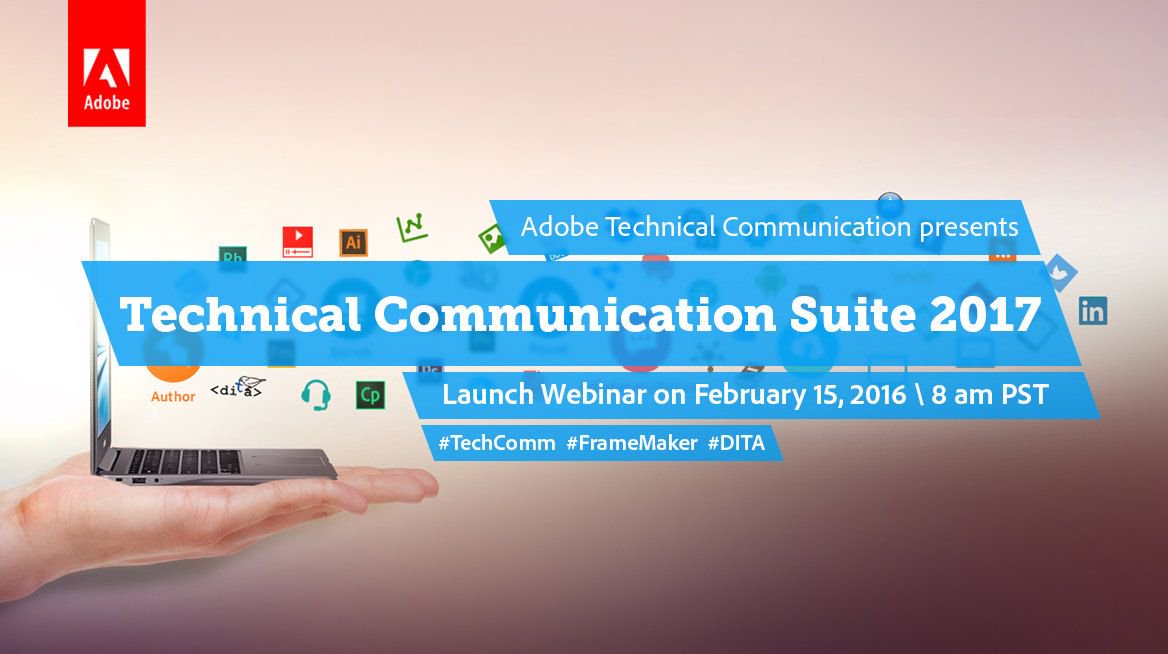 Adobe #TechComm 2017 Release: Learn what's new in our Launch Webinar on February 15, 2017:
tcs2017-launch.meetus.adobeevents.com

#FrameMaker #RoboHelp