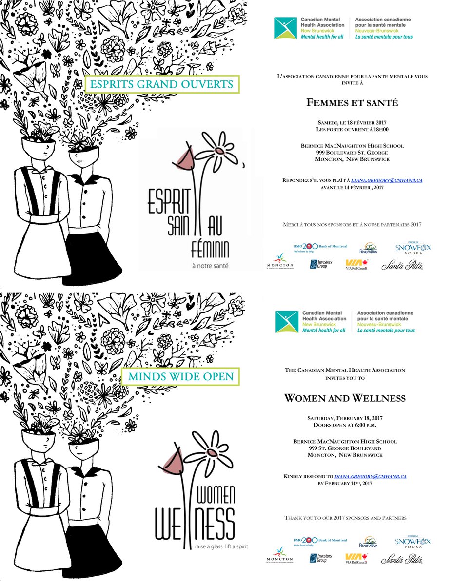 Women &amp; Wellness - Moncton. An evening of mental wellness, inspiring stories &amp; mentalist Kevin Robart. Tixs are FREE eventbrite.ca/e/women-wellne…