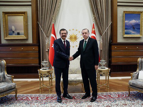 TOBB President Hisarcıklıoğlu at the Presidential Complex
tccb.gov.tr/en/news/542/70…