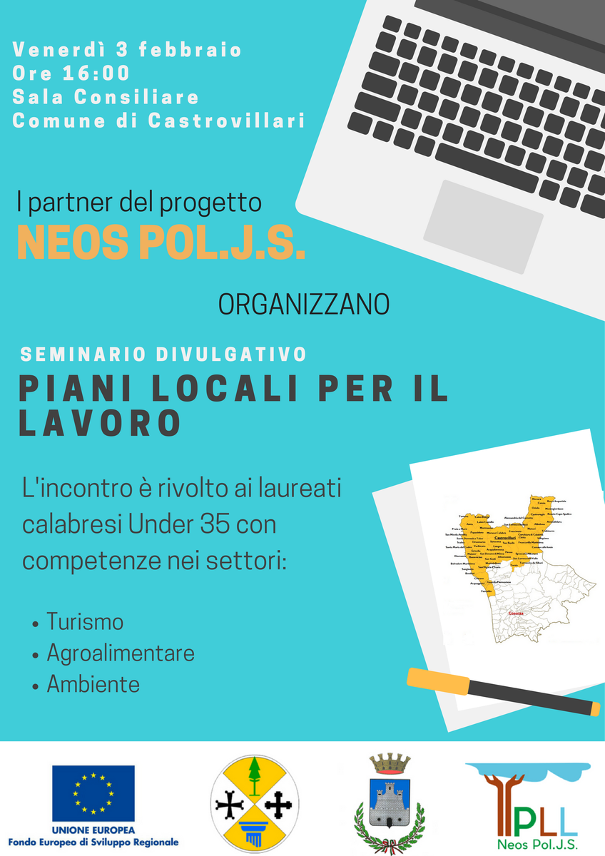 PolPll's tweet photo. #SaveTheDate Venerdì 3 Febbraio ore 16:00 incontro rivolto ai laureati calabresi Under 35. #Lavoro #bandi #pllcalabria https://t.co/DiCljXBWQV