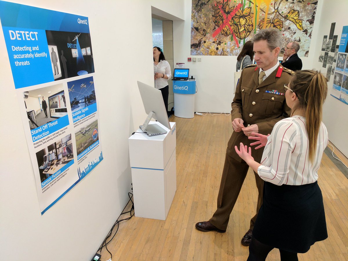 HDSE2017's tweet photo. . @ArmyWestMids visits @QinetiQ at #HDSE2017 https://t.co/zNPifRkQ9V