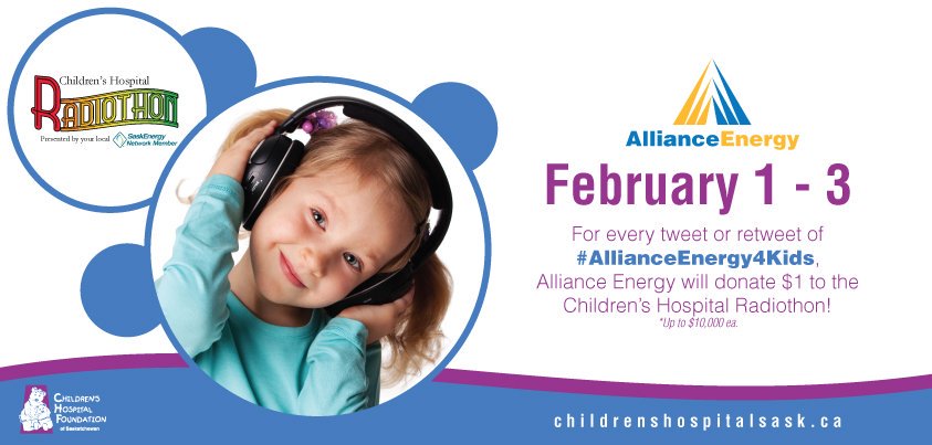 AllianceEnergy1's tweet image. TODAY, TOMORROW, FRIDAY every tweet/retweet #AllianceEnergy4Kids we will donate $1 to #CHFSRadiothon