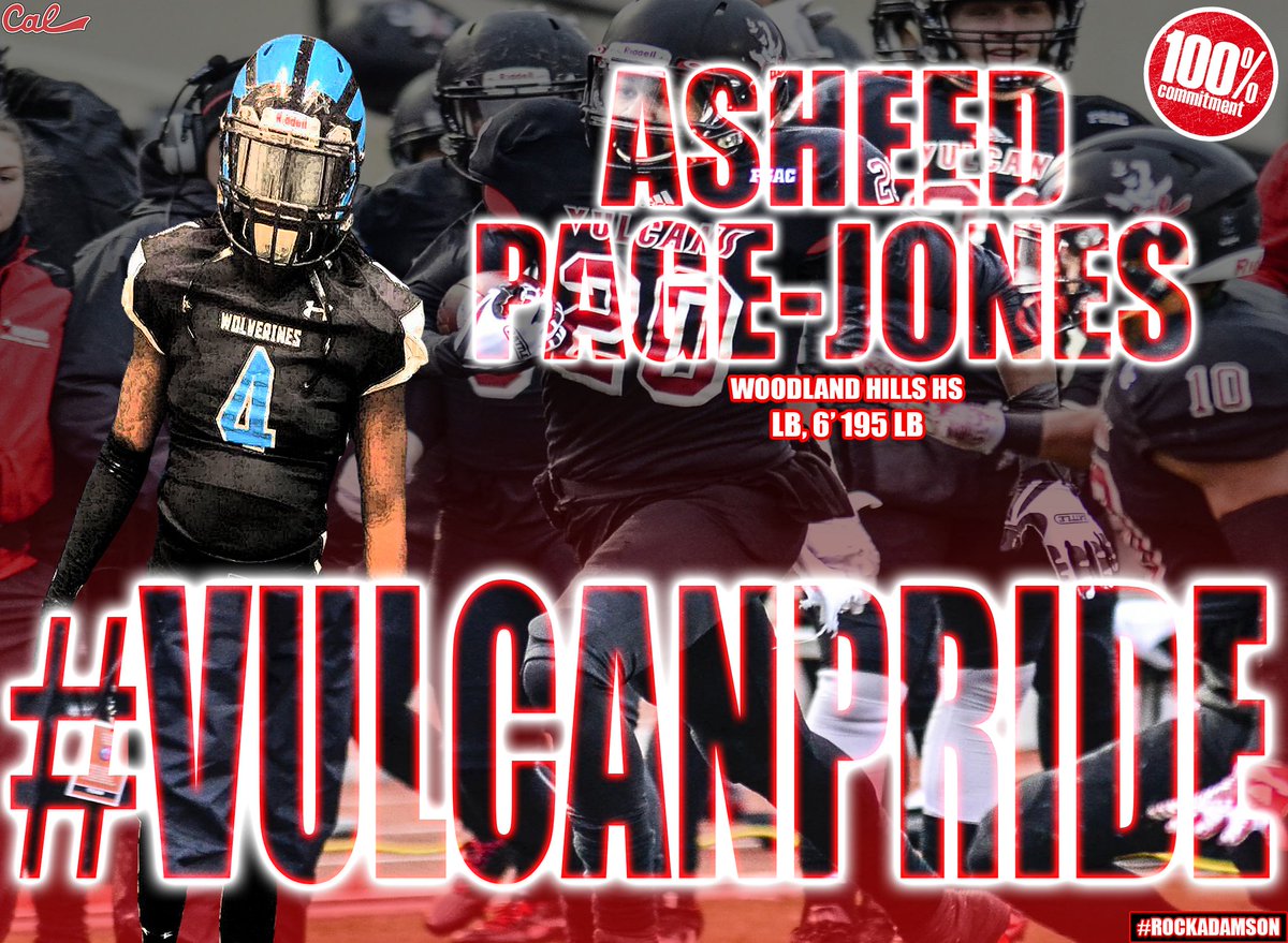 And we head to a Cal U pipeline! Let's welcome LB Asheed Page-Jones (Woodland Hills, 6' 195) to the red and black! #VulcanPride #NSD17 ⚫️🔴