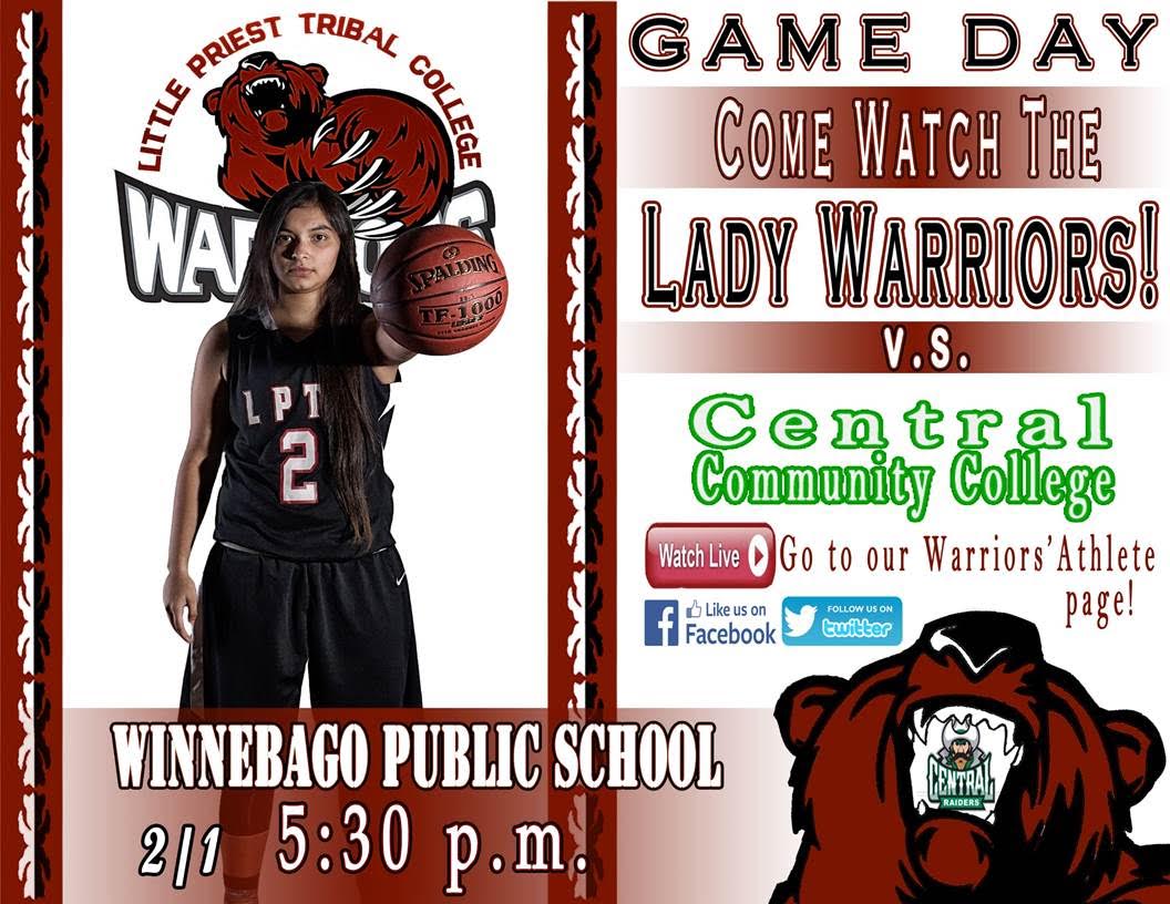 Game Day for LPTC Warriors! Tonight (2/1/17) at 5:30 pm. WPS Gym @littlepriestwbb @littlepriestwbb @LittlePriestTC