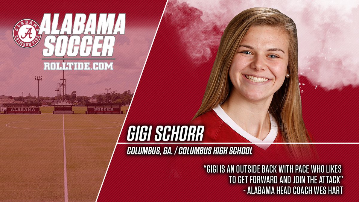 AlabamaSoccer's tweet photo. Please welcome the first member of the 2017 class: Gigi Schorr! #RollTide #BuiltByBama https://t.co/IYxrc304uB