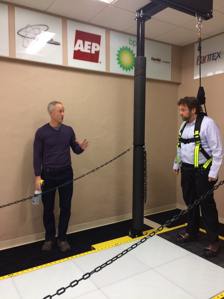 InBioDyn's tweet photo. Great to have @MECLeesburg Aaron Miller at @InBioDyn to try out the #slipsimulator! No more #slips #trip #Falls for Aaron! https://t.co/kcJfg5f9cg