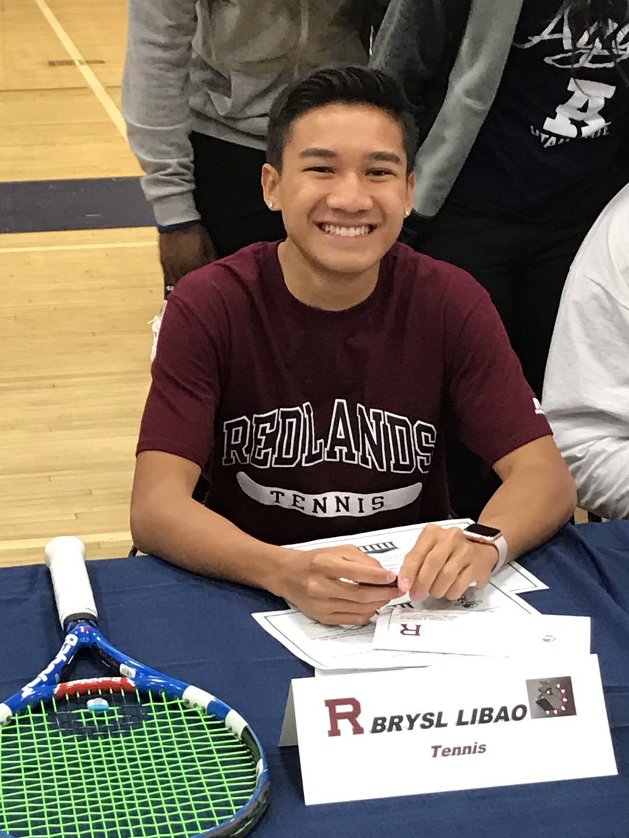Brysl Libao signs for tennis <a href="/RHSTerriers/">RHS Athletics</a> Signing Day