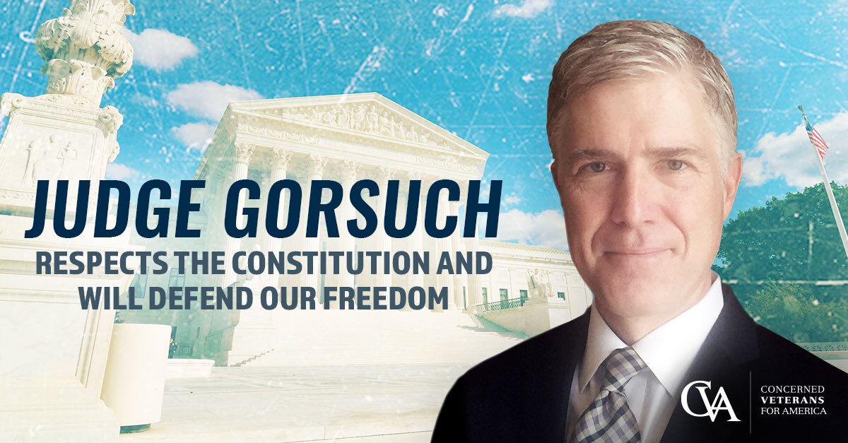 MT @NVforfreedom: We stand behind Judge Gorsuch's nomination! Senate approve him!  #ConfirmGorsuch #PJNET