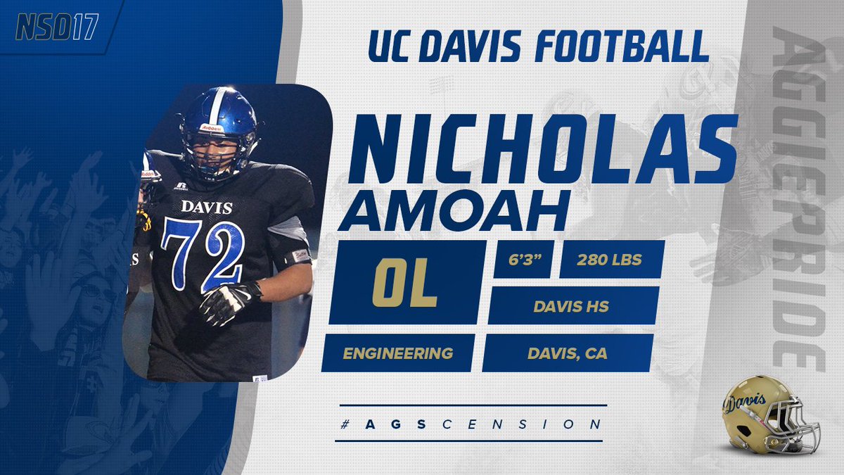 UCDfootball's tweet image. Welcome to @UCDFootball, Nicholas Amoah! youtu.be/35M81XzXL4U?li…  #AGScension #NSD17 #GoAgs