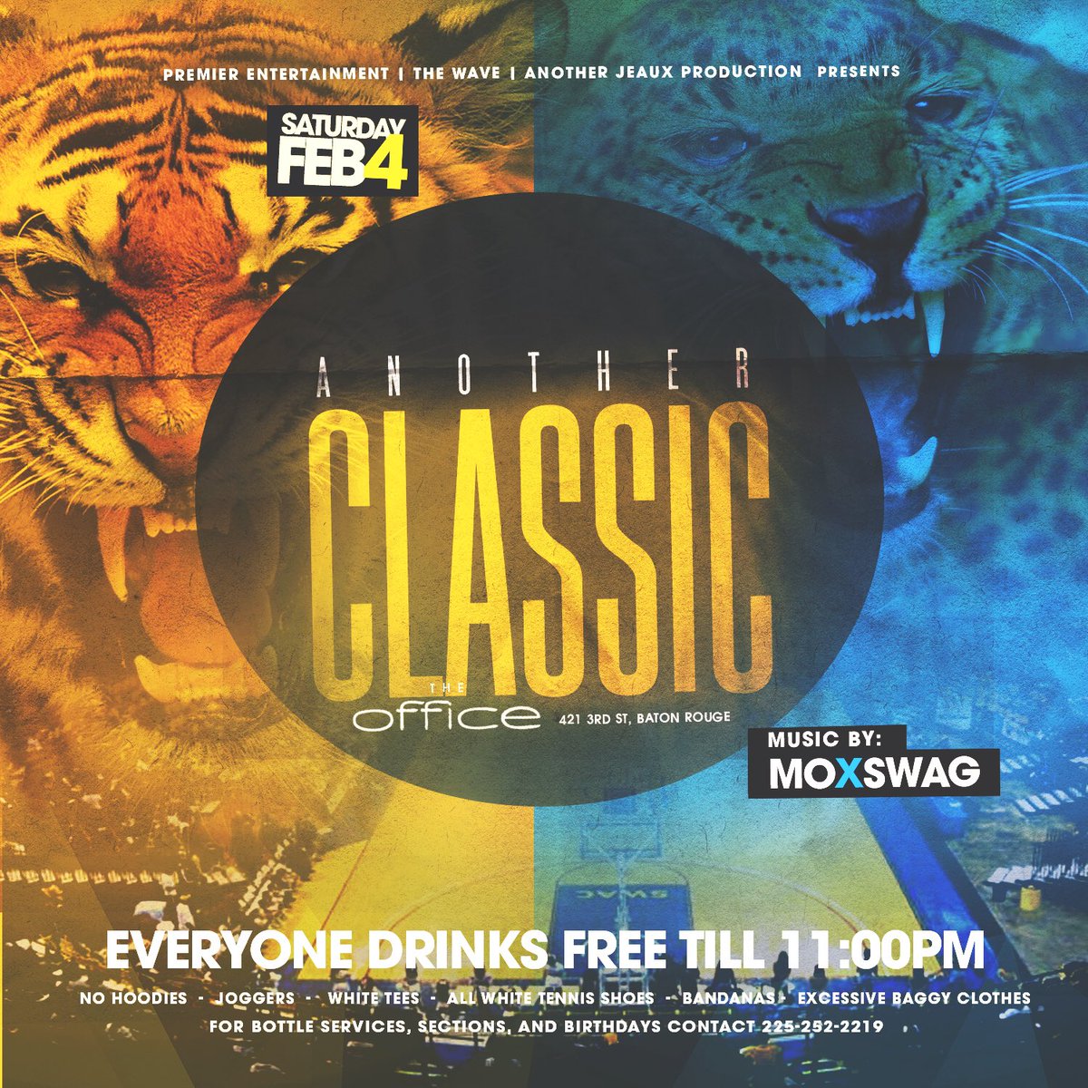 JeauxP4E's tweet image. This Saturday At The Office 
#AnotherClassic SU Vs Gram 

Everybody Drinks Free Til 11
HMU To RSVP To Get In Free Before 11