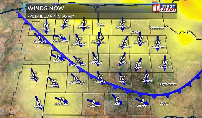 DivineWeather's tweet photo. Cold front moving south through #KCBD viewing area. Cooler today, colder tonight: https://t.co/QipBBRdnkt &amp; the #KCBDFirstAlertWeather app https://t.co/7qludcxxES