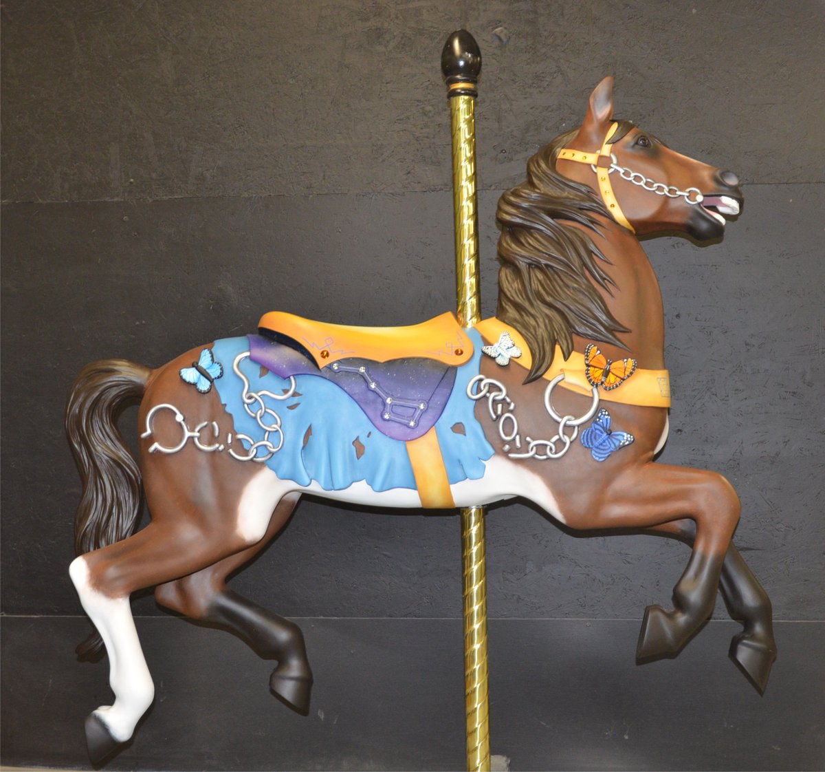 Carousel_Works's tweet image. On this #nationalfreedomday we'd like to share the Underground Railroad Horse from Carol Ann's Carousel at Smale Park @CincinnatiParks