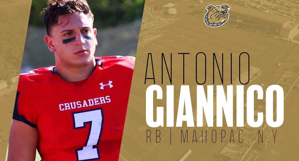 BryantUFootball's tweet photo. Next up is Antonio Giannico from Mahopac, N.Y., and Archbishop Stepinac. #BryantSigningDay #BryantBOLD https://t.co/hNvOv4JHsX