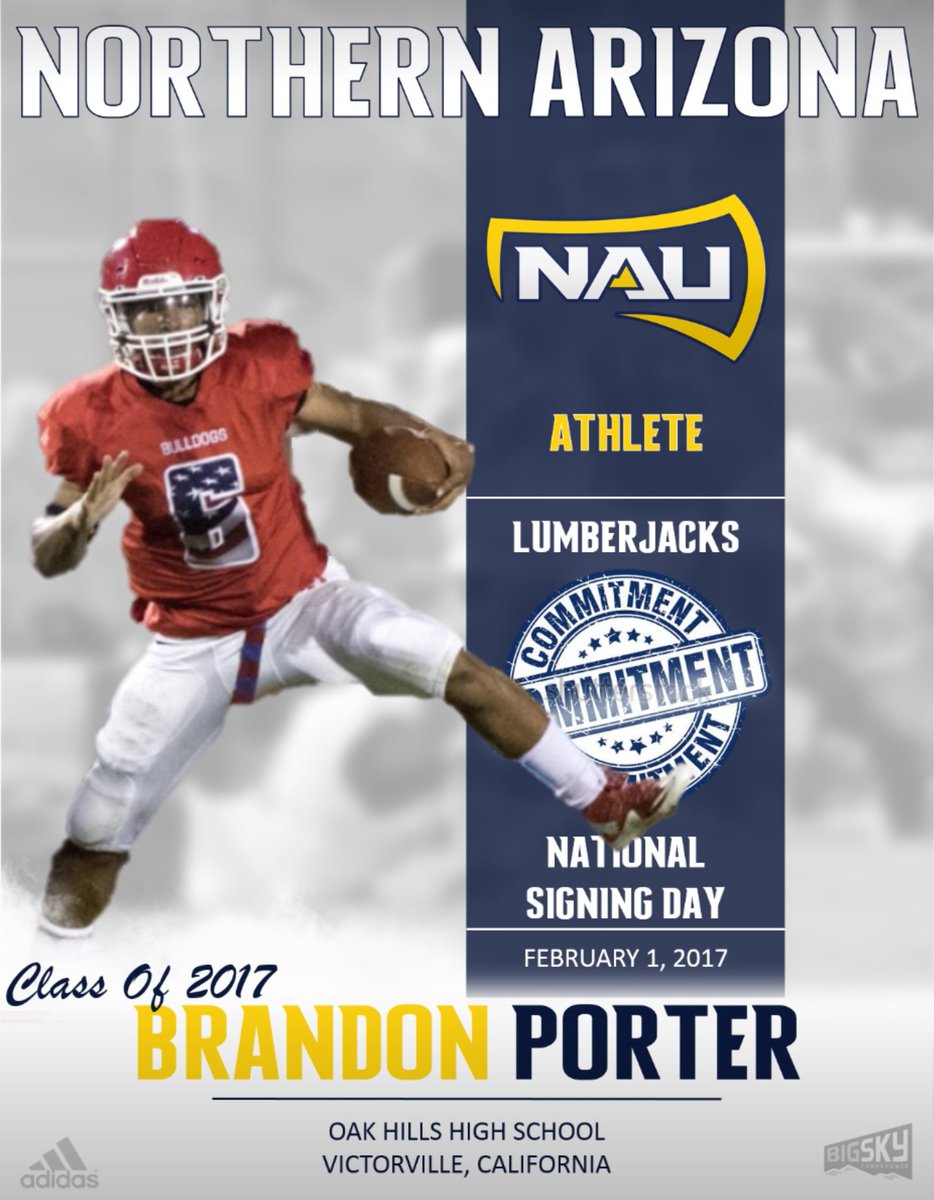 Just got one of the top athletes out of the #IE can't wait to see him making players up at #NAU @b_porter07 @aaronpflugrad #Calijacks