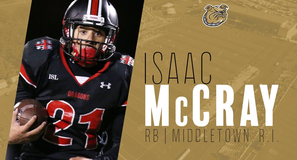 BryantUFootball's tweet photo. Our next student-athlete is familiar with the program, Isaac McCray! #BryantSigningDay #BryantBOLD https://t.co/wNh1du4QXI