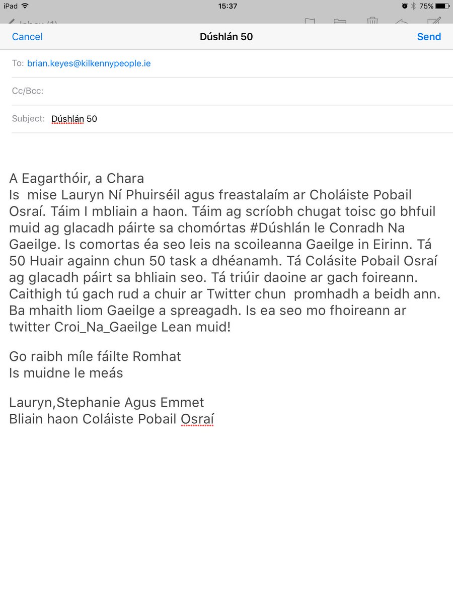 Croi_na_Gaeilge's tweet photo. #F53 #uimhir19 #Dushlan #Gaeilge @ColPobOsrai @CnaG https://t.co/XNEWEfrf9e