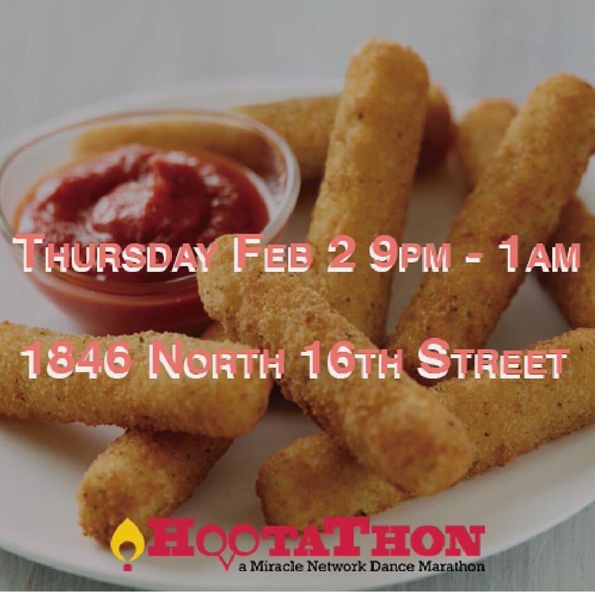 this thursday we are selling hot fried sticks of cheese for HootaThon #come #support #your #boys