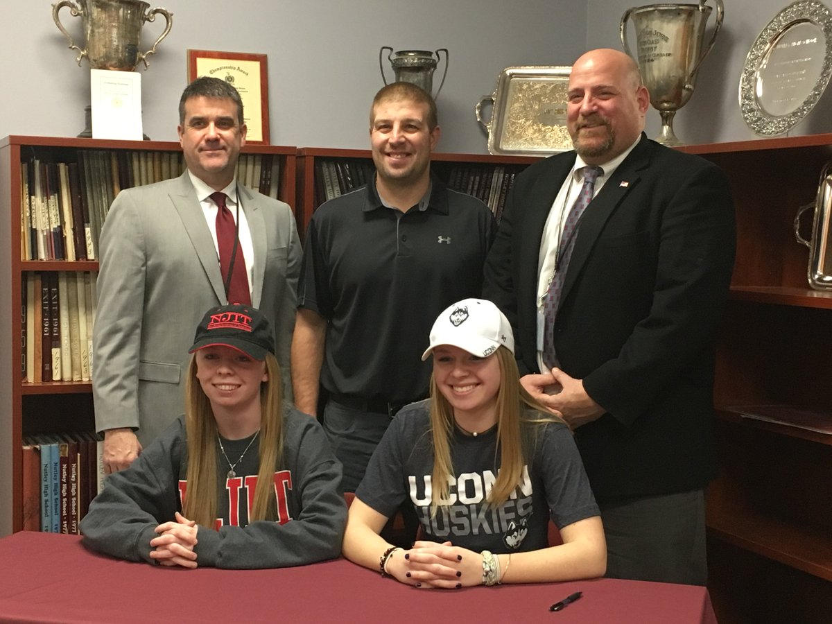 NHS recognizes Jenny Callaghan (NJIT)  and Zoe Steck (UCONN)  on Signing Day. Both will play soccer. <a href="/NutleyPrincipal/">Denis Williams</a>  <a href="/RaiderNationNHS/">Nutley RaiderNation</a>
