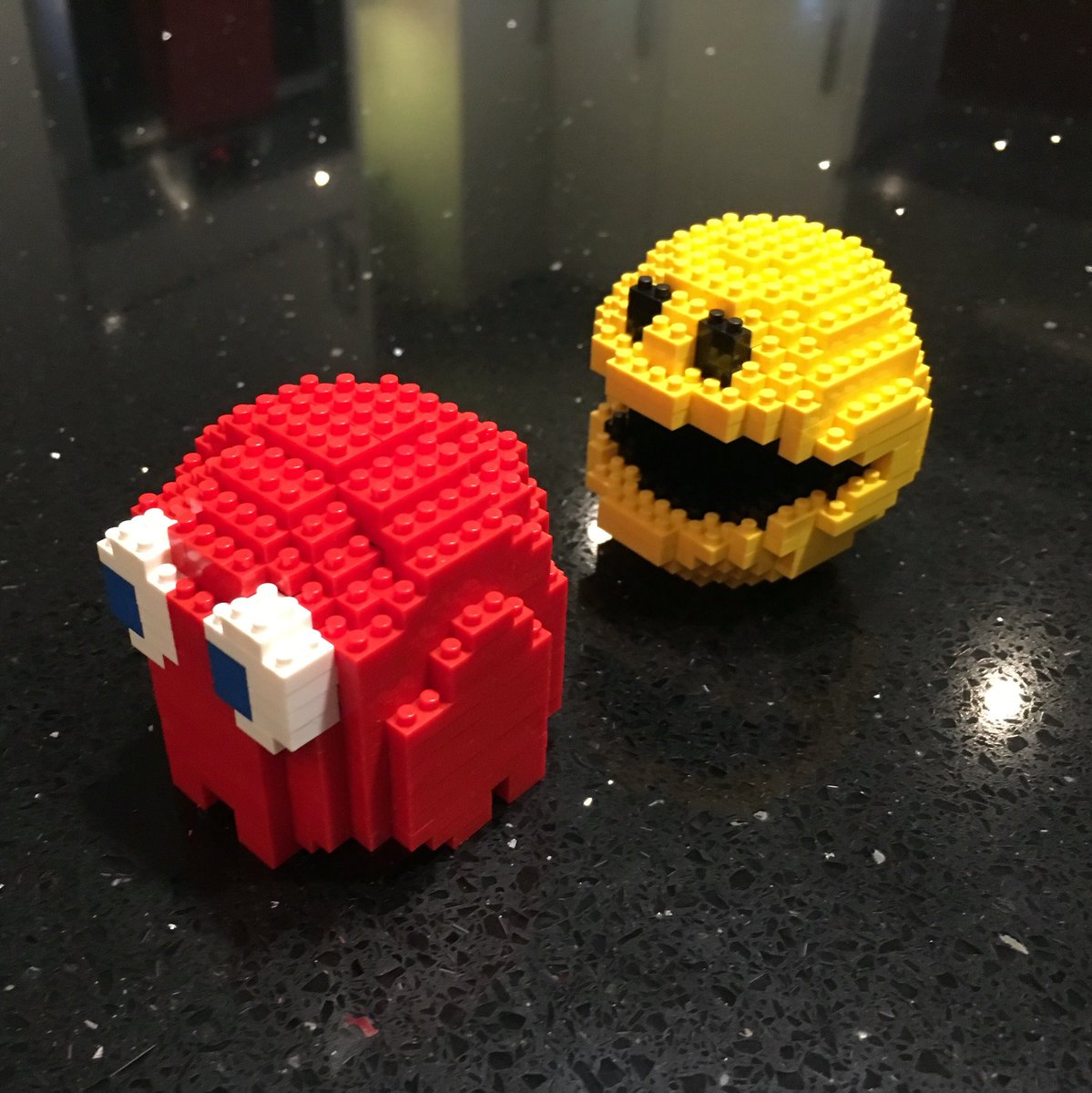 Richard31337's tweet photo. As you can see I've been busy making these Pixel Bricks models of Pac-Man and Blinky #wakawaka https://t.co/bb95TIMIGl