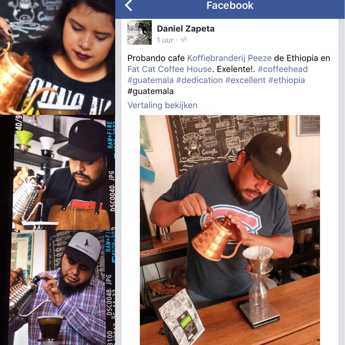 #Koffie proeven <a href="/gatogordofatcat/">Fat Cats Coffee Roastery</a> in #Guatemala! Dezelfde taal spreken door passie te delen (delen = vermenigvuldigen) #impact #coffee