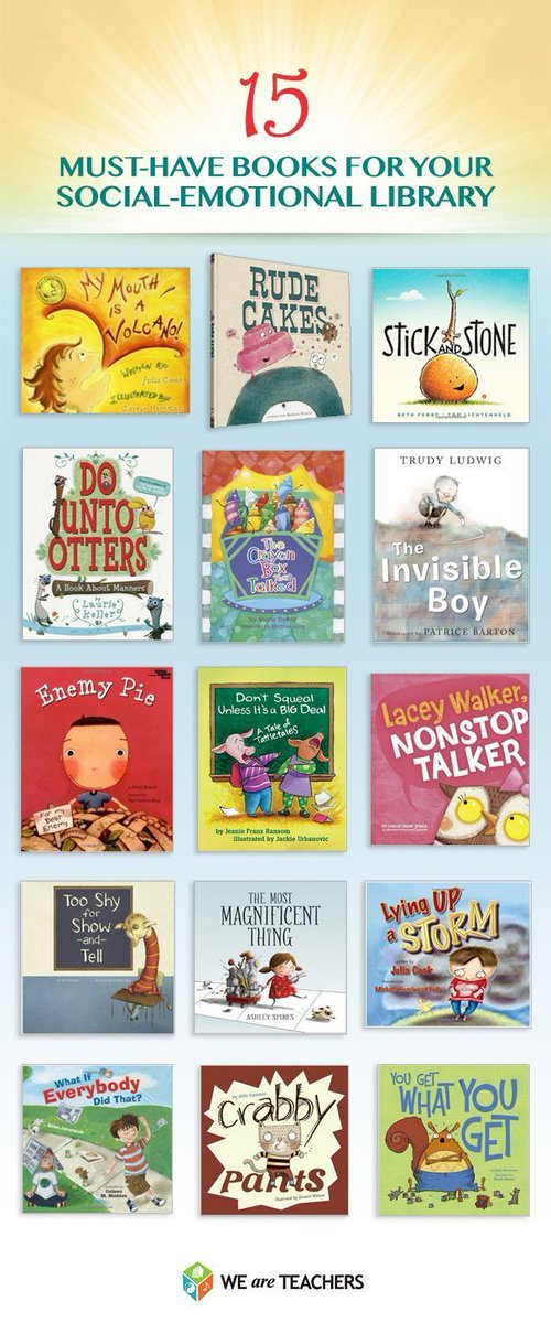 ONTSpecialNeeds's tweet photo. 15 Must-have books for your social-emotional library: #SEL https://t.co/fLzCzFlpXP