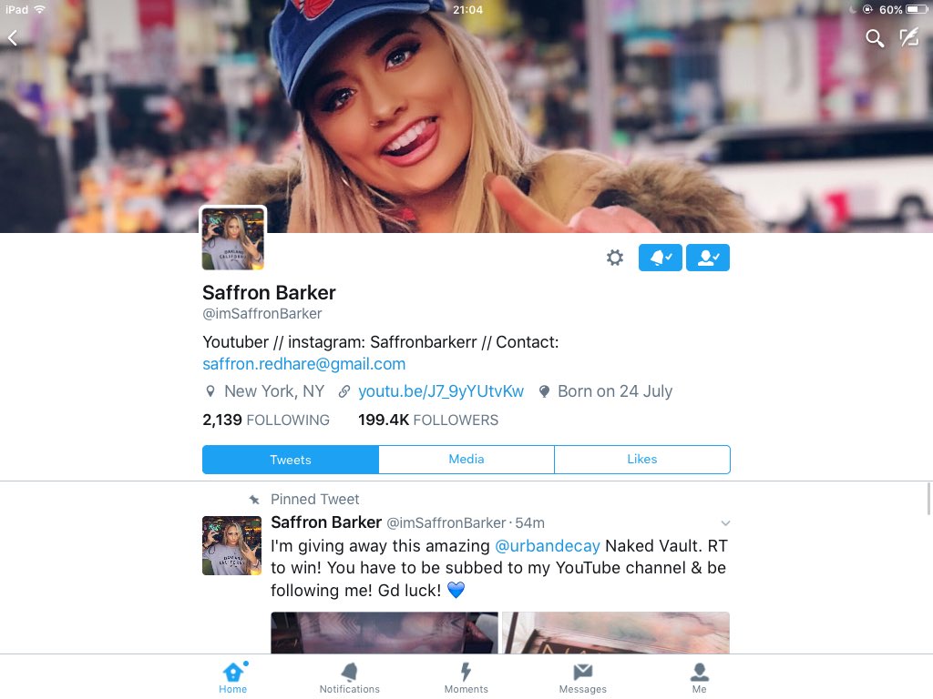 Bridin_bob's tweet photo. Subscribed and followed you❤️ @imSaffronBarker #saffrongiveaway https://t.co/rW9lAn8P0m