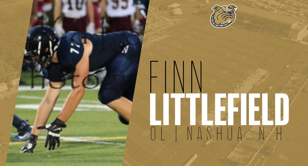 BryantUFootball's tweet photo. Up next, is Finn Littlefield from Nashua, N.H., and Nashua High School North. #BryantSigningDay #BryantBOLD https://t.co/oAN8xia1hc