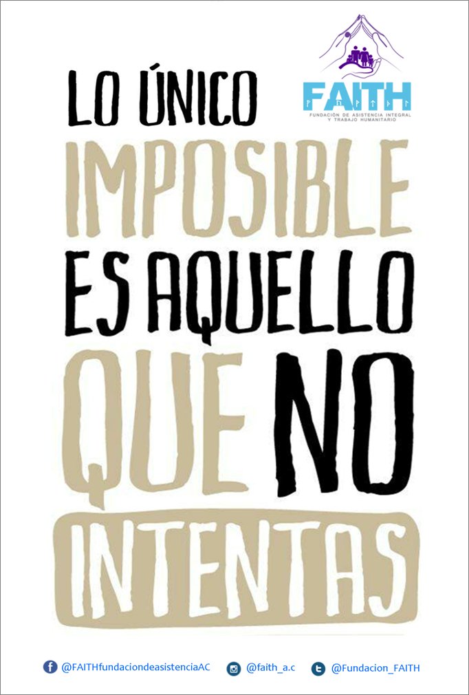 Fundacion_FAITH's tweet photo. Cada día es una nueva oportunidad para lo que quieres lograr, no lo olvides.
#FaithAC #EstamosParaServirte https://t.co/yBmhT6oMk0