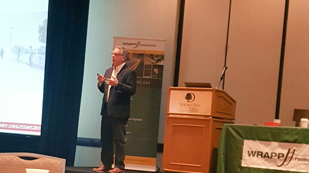 mmmrobson's tweet image. Gary Houston GM VSS speaks on knowledge of Asphalt and it&apos;s varied use at WRAPP in Ontario CA @FugroRoadware #pavementmanagers