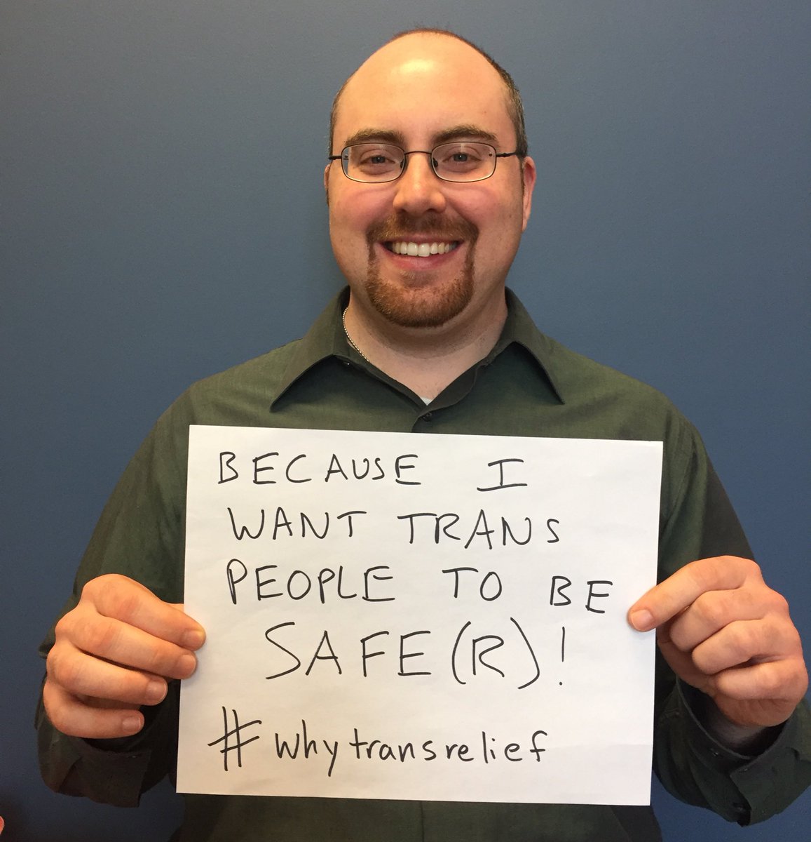transrelief's tweet photo. Trans Relief donors! We want to hear from you! Take a photo of yourself and tell us #whytransrelief! https://t.co/oXhyzwlg8T
