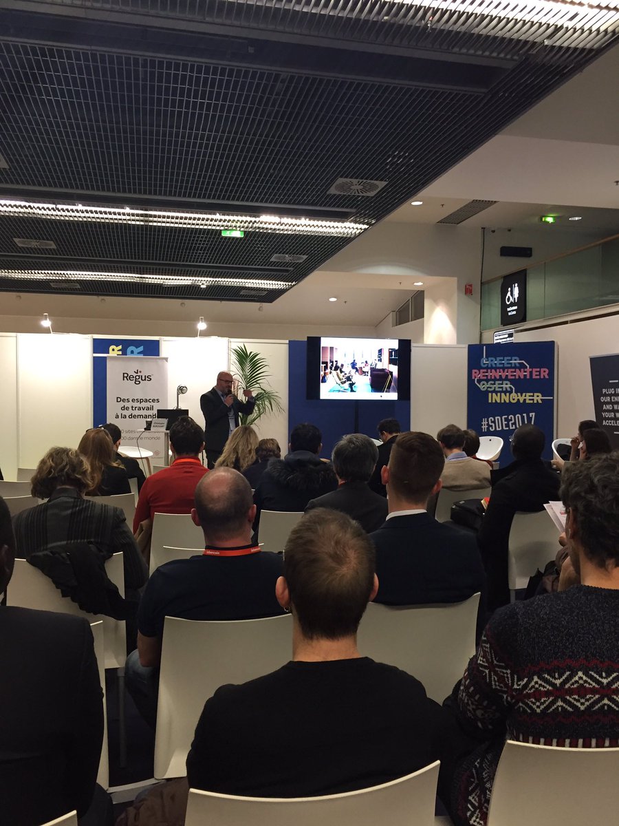 #Regus #CBurckart en direct du #SDE2017 pour parler des nouveaux modes de #coworking et de la #communauté #Spaces