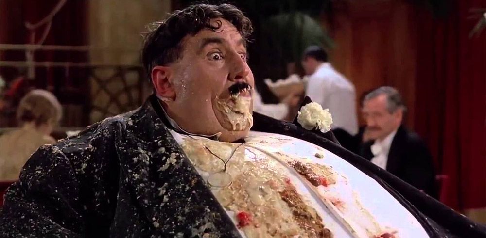 Happy 75th birthday to Terry Jones. Photo from The Meaning of Life, 1983. 