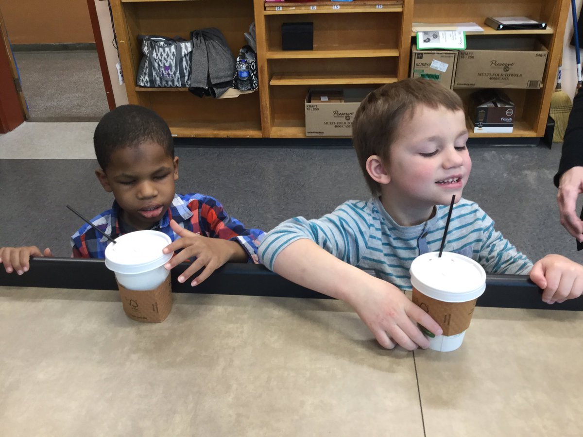 OandMMMCoffee's tweet photo. We had some small customers today! We hope they enjoyed their hot chocolates! @TSB_Tigers https://t.co/ejQP8MNe08