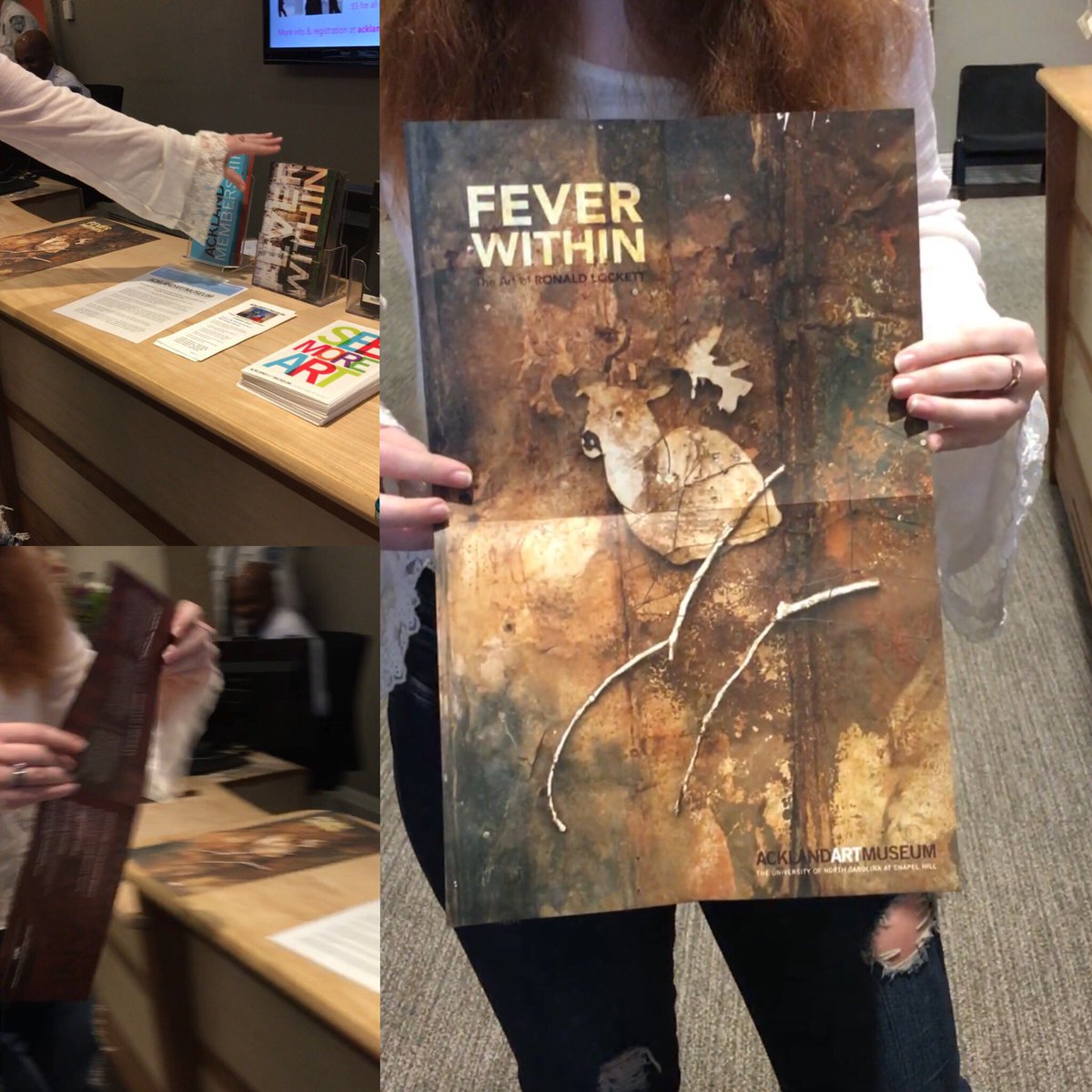 AcklandArt's tweet photo. When you come to @AcklandArt to see #FeverWithin, pick up a brochure with a FREE poster inside #wednesdaywisdom #RonaldLockett 🦌 https://t.co/Wy3lutZhd7