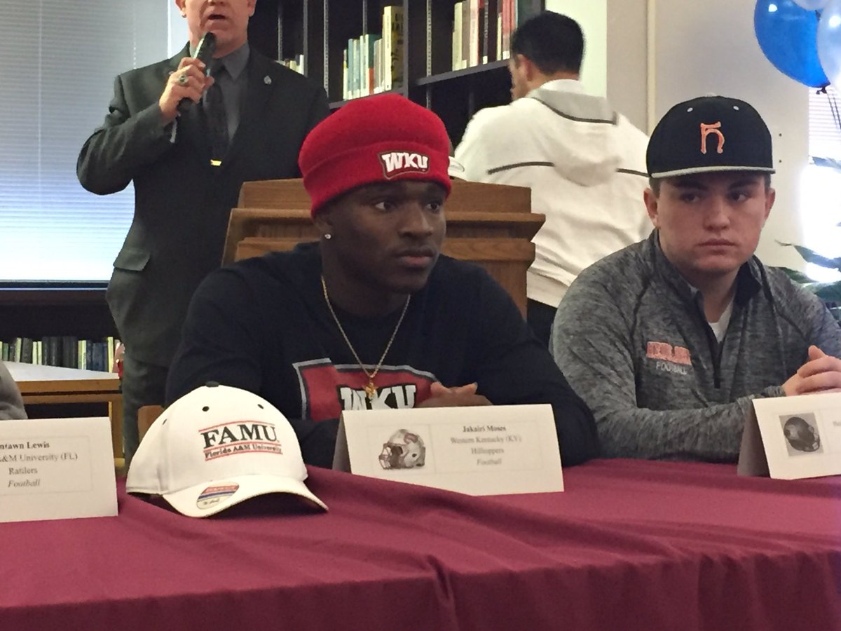 Wells Dusenbury (@dusereport) on Twitter photo .<a href="/DwyerFootball/">Dwyer Football</a> RB Jakairi Moses getting set to sign with #WesternKentucky. #WKU #Hilltoppers <a href="/JakairiM/">Jakairi Moses</a> .<a href="/DwyerFootball/">Dwyer Football</a> RB Jakairi Moses getting set to sign with #WesternKentucky. #WKU #Hilltoppers <a href="/JakairiM/">Jakairi Moses</a>