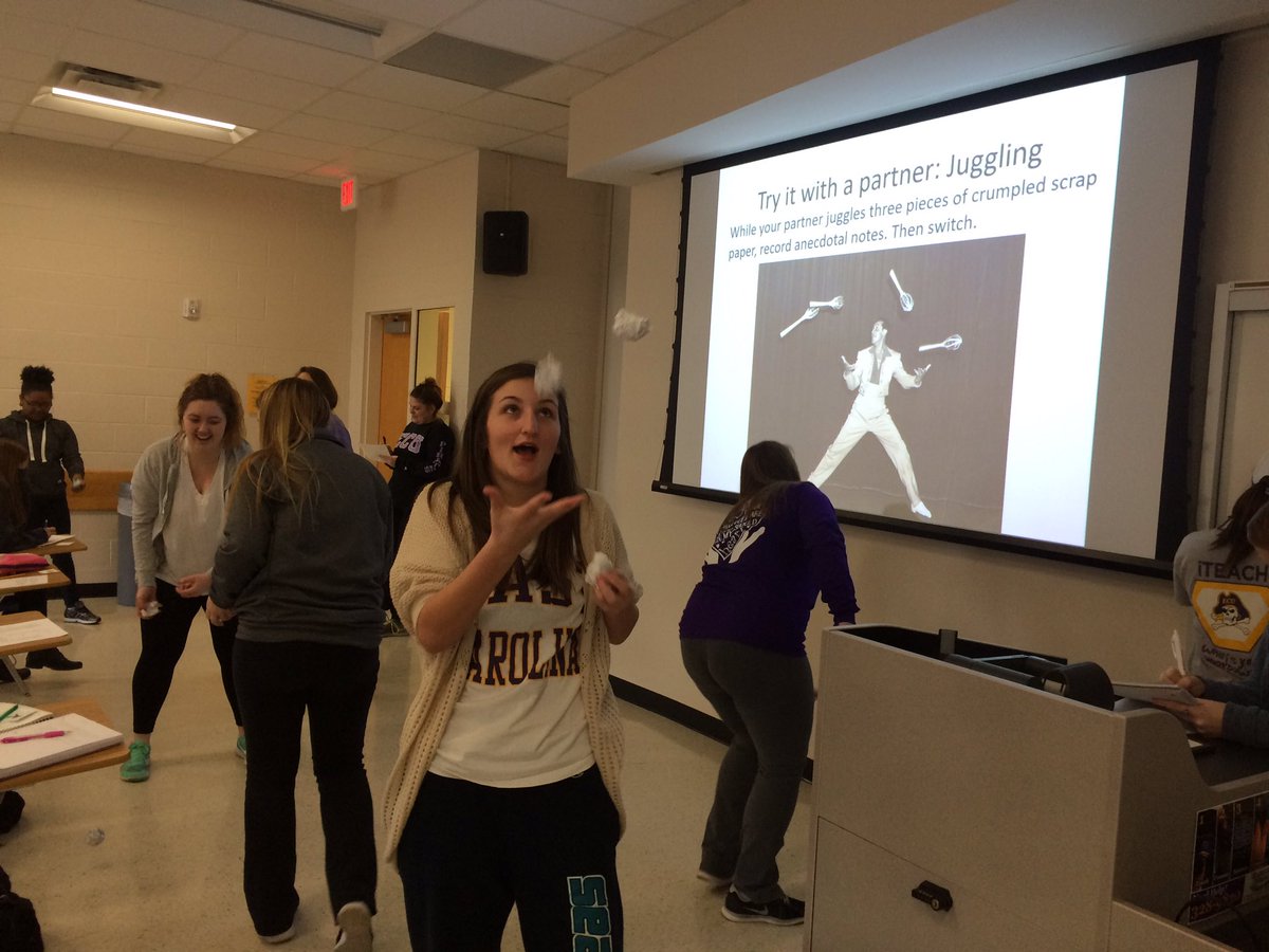swaggerty's tweet photo. More pics if PST in #read3402 practicing recording observations today by juggling paper. https://t.co/LJSwhE7AN4