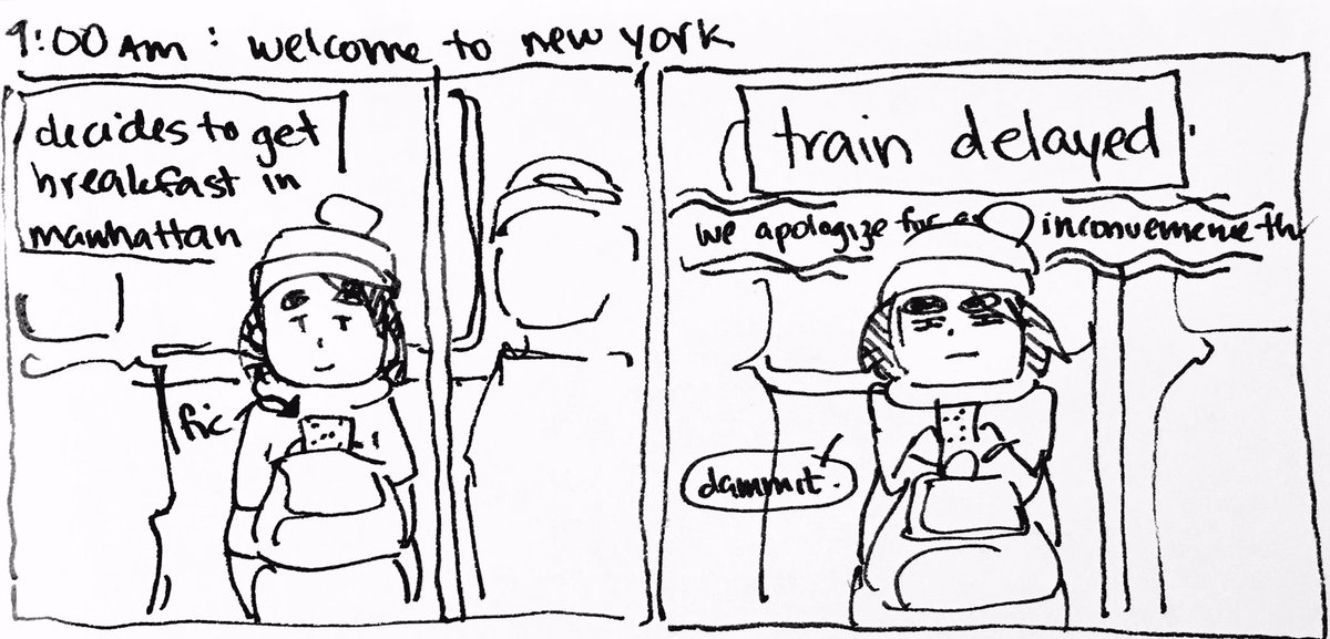 No. 3 (I've probably spent more than half my life on these trains now let's be real for a sec) #hourlies #hourlycomicday