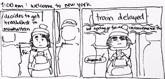 No. 3 (I've probably spent more than half my life on these trains now let's be real for a sec) #hourlies #hourlycomicday 