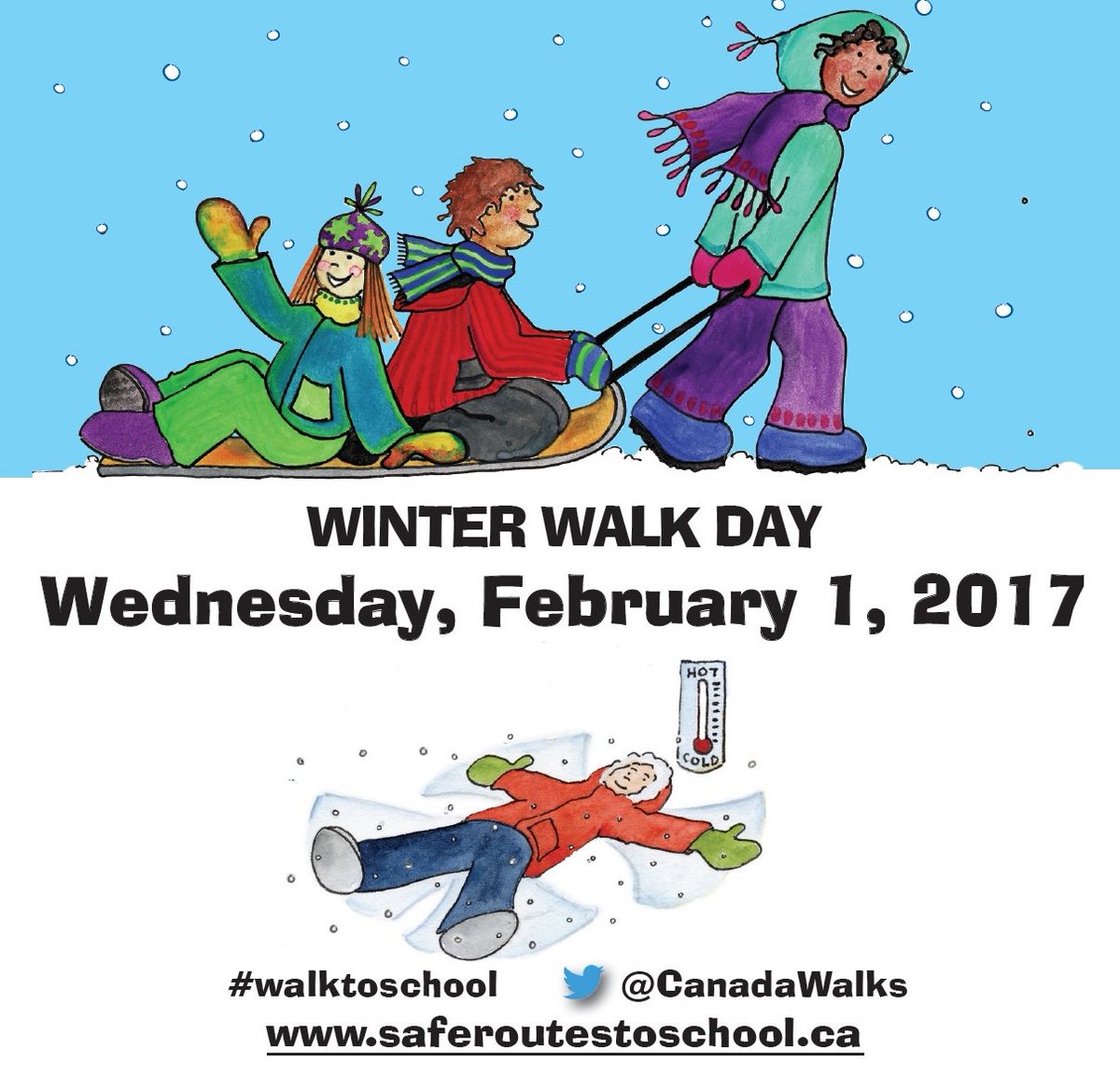 CanadaWalks's tweet photo. It’s winter! Don’t hibernate……. Today is #winterwalkday! Grab your hat, mitts and boots for a walk to celebrate! https://t.co/QwuE66QwzE https://t.co/p7jtp9KFJE