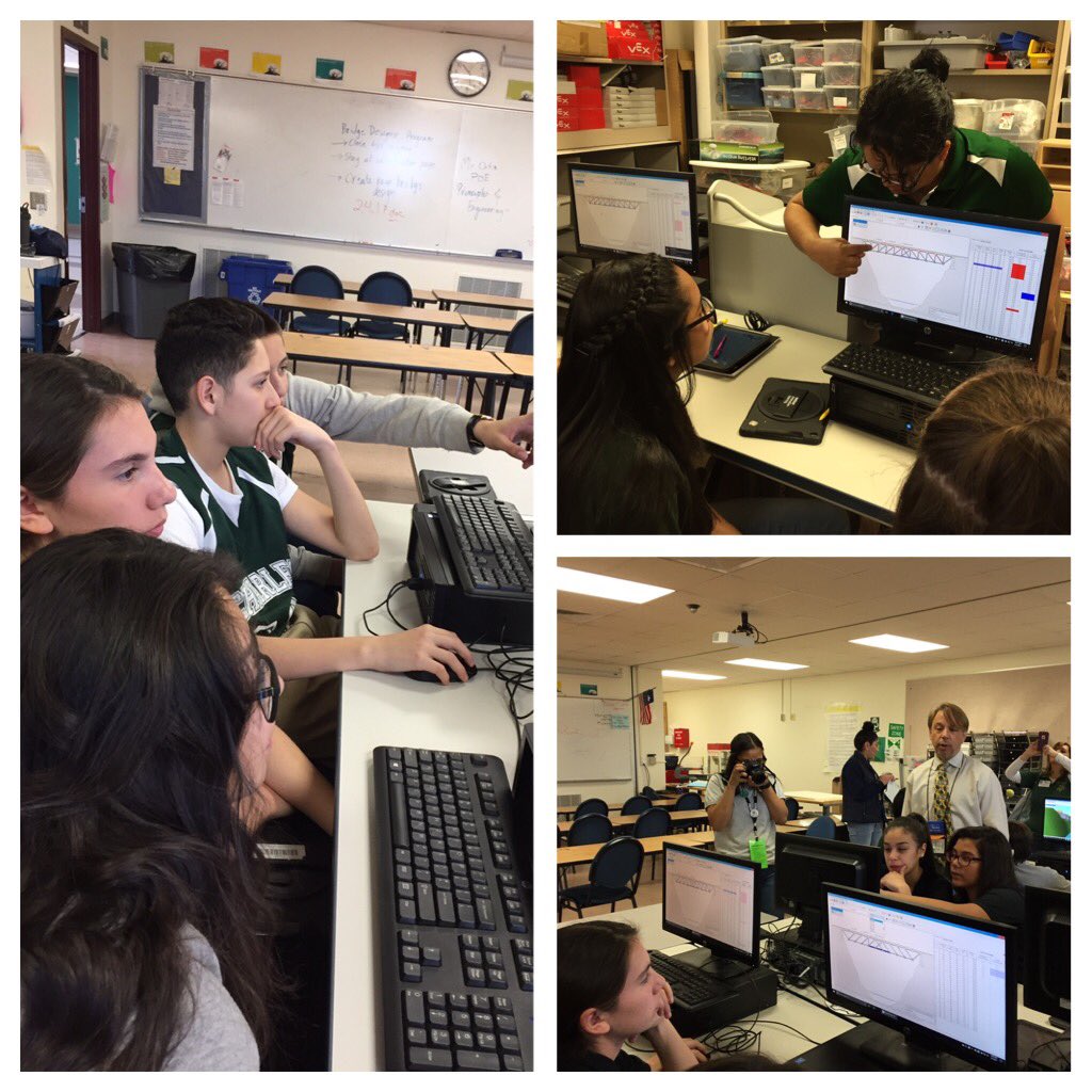 chapinpltw's tweet photo. #ChapinMagnet @CharlesChargers @chapinpltw #bridgedesigner #POE #PLTW adjusting for cost, safety, stability https://t.co/81SjGDuJ1F