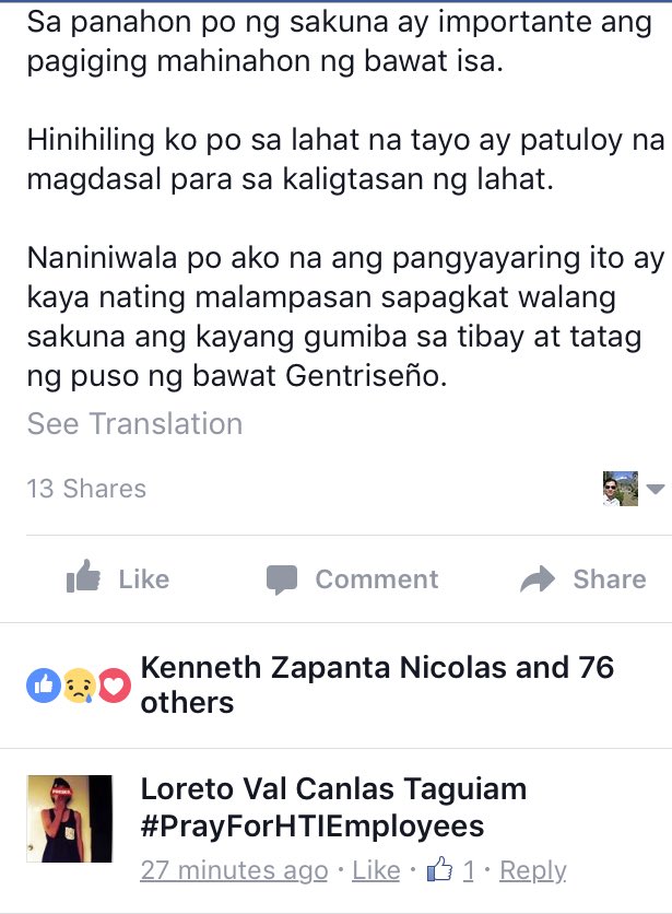 paolo_calalang's tweet photo. Statement of BM @SalazarKerby
#PrayForHTI https://t.co/RT2CR8cxlt