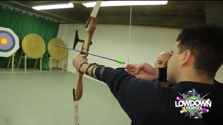 LongbowEvents's tweet image. We're on @MadeLiverpoolTV tonight Lowdown 6.30pm - teaching @GaelleLegrand88 @BenOsu to shoot plus @ArcheryTag check it out!