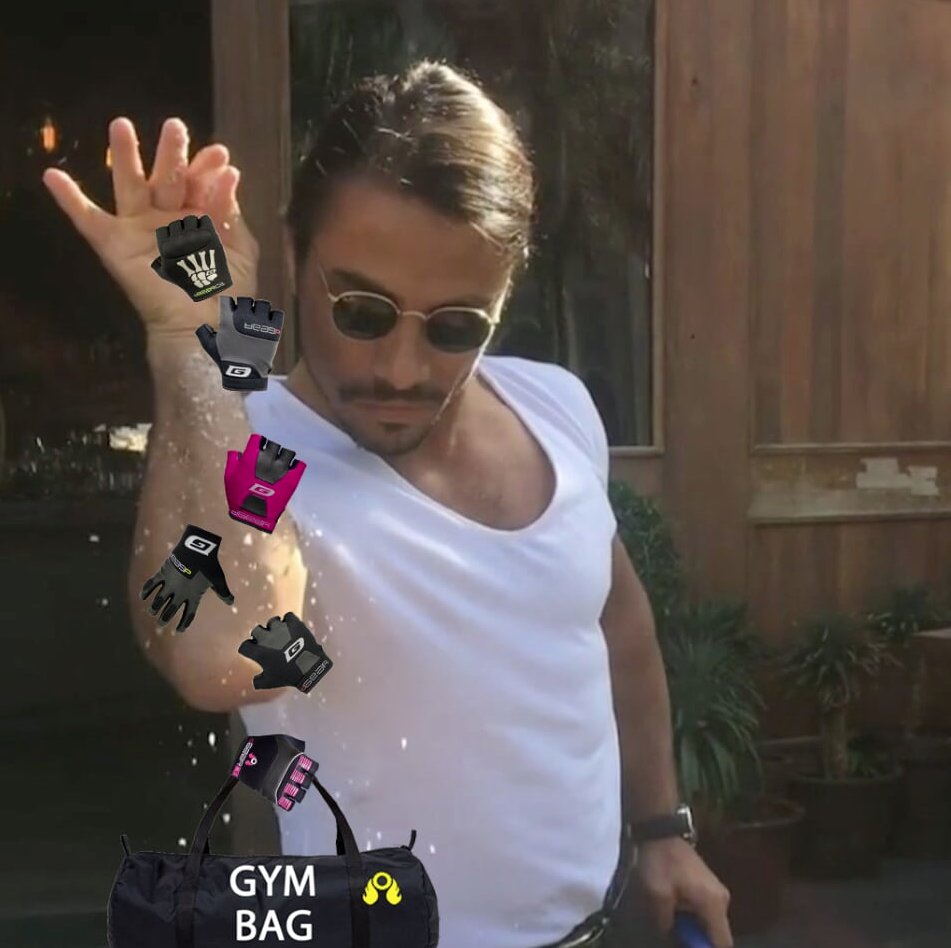 dgearog's tweet photo. We had to jump on the #saltbae bandwagon.  A little comedy to get you through the middle of the week.  #ocr #mudrun #humpday #gym #gloves https://t.co/YvnLsZymBE