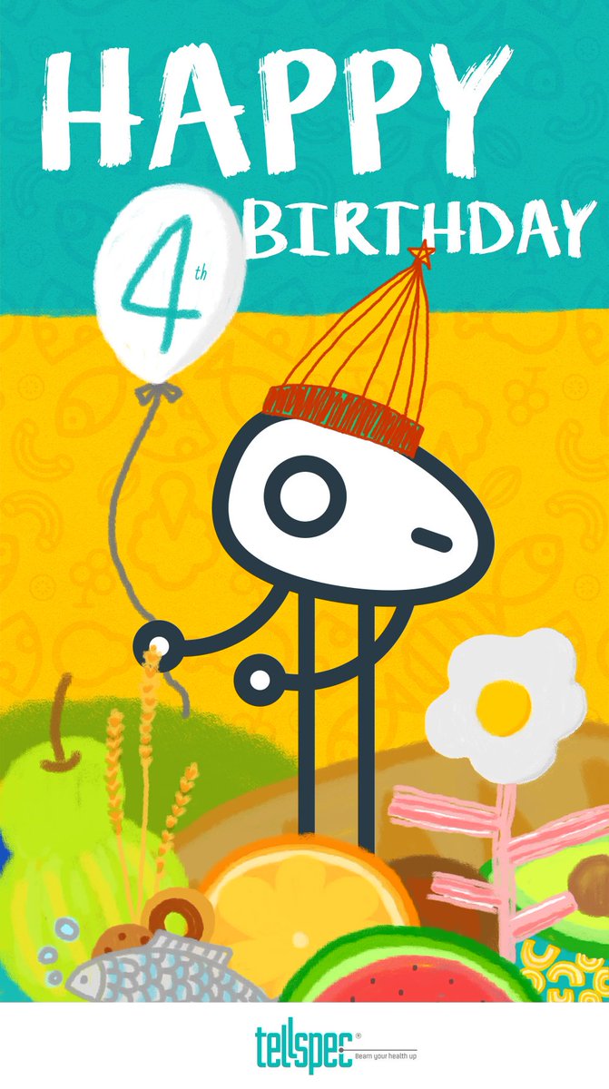 TellSpec's tweet photo. Today marks the world's 1st #foodscanner #Tellspec's 4th Birthday. Thank you for the support over the years, here's to the #food revolution! https://t.co/yqM0AjpWJx
