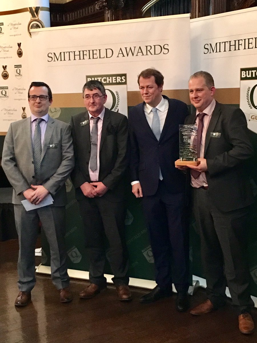 q_guildbutchers's tweet image. @CardiffButcher wins the HCC Sponsored for Best Welsh Beef and Lamb. #smithfieldawards