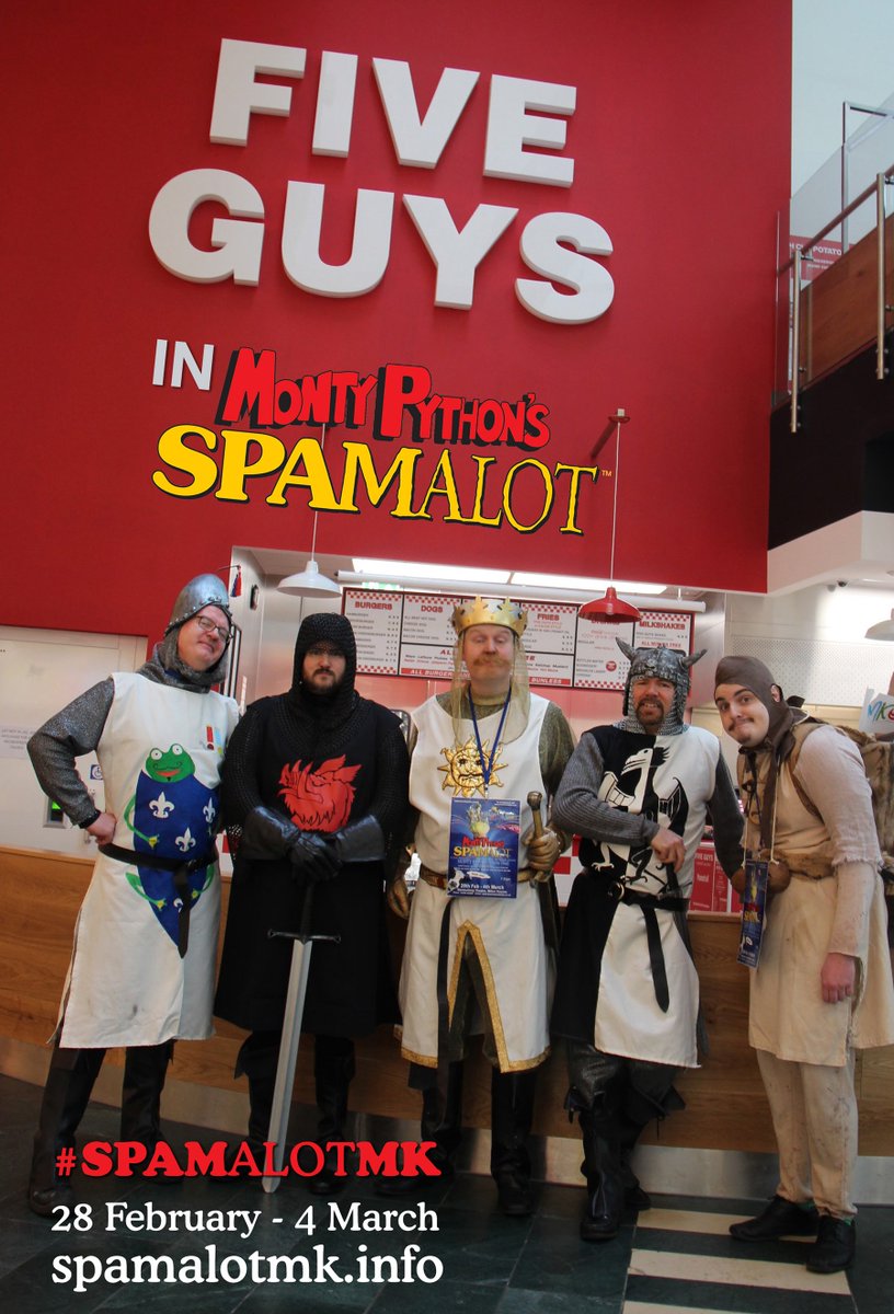 Thanks for your hospitality at Intu MK, <a href="/FiveGuysUK/">Five Guys UK</a> and <a href="/intuMK/">nan rest.</a>! #SpamalotMK
