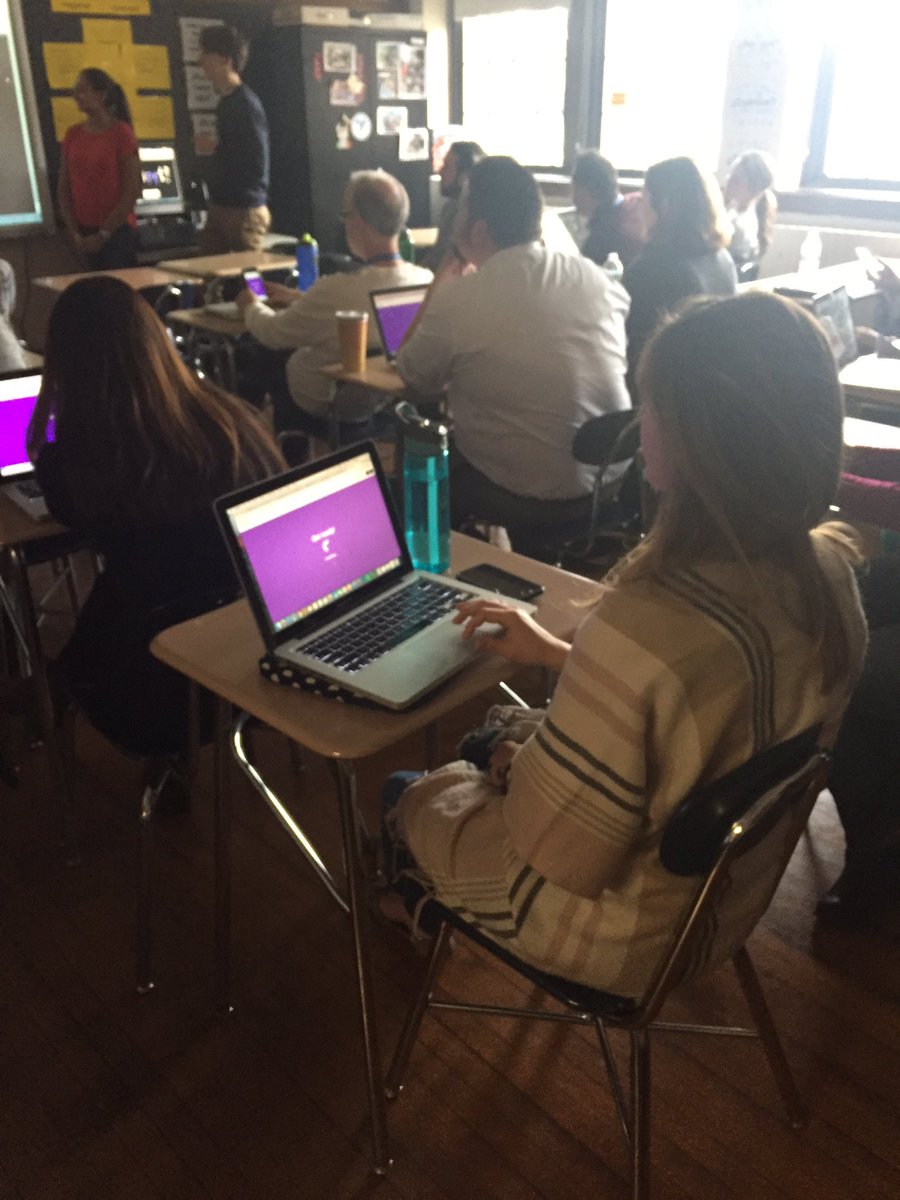 careim2's tweet photo. Teachers playing the student-created Kahoot #DFHS2017 #studentledPD @johnfalino1 @jenniferacronk @MrMeagh https://t.co/3BaoQfF0f2