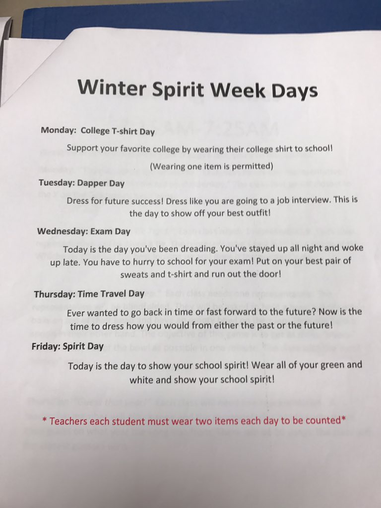 Musselman2018's tweet photo. Here are the days for next week🍎get ready 2018!!!🥇 https://t.co/B2h4dpO5e3